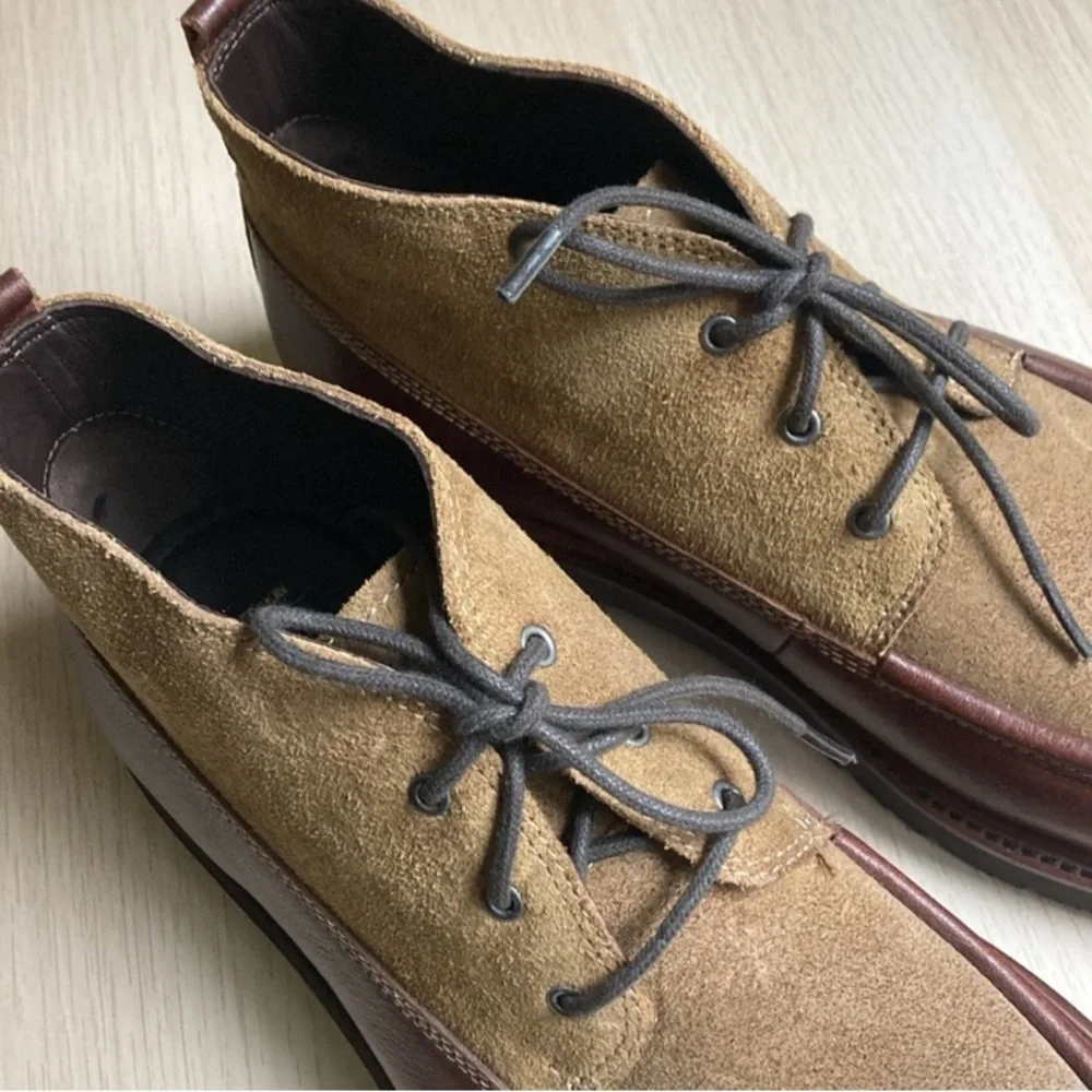 NWOT Johnston & Murphy 25-4080, Sanders Chukka, Leather & suede, Brown, size 9.5